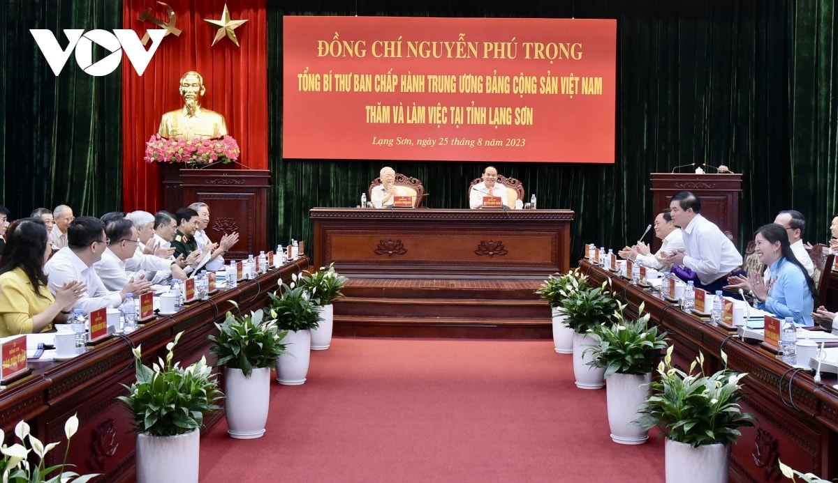 tổng bí thư đọc thơ Đường lên xứ lạng khi làm việc với lãnh đạo tỉnh lạng sơn hình ảnh 4 tong bi thu doc tho Duong len xu lang khi lam viec voi lanh dao tinh lang son hinh anh 4