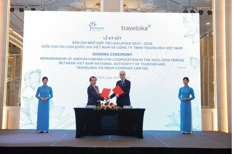 Lễ ký kết Biên bản ghi nhớ hợp tác giai đoạn 2023 – 2026 giữa Cục Du lịch Quốc gia Việt Nam (VNAT) và nền tảng du lịch Traveloka.