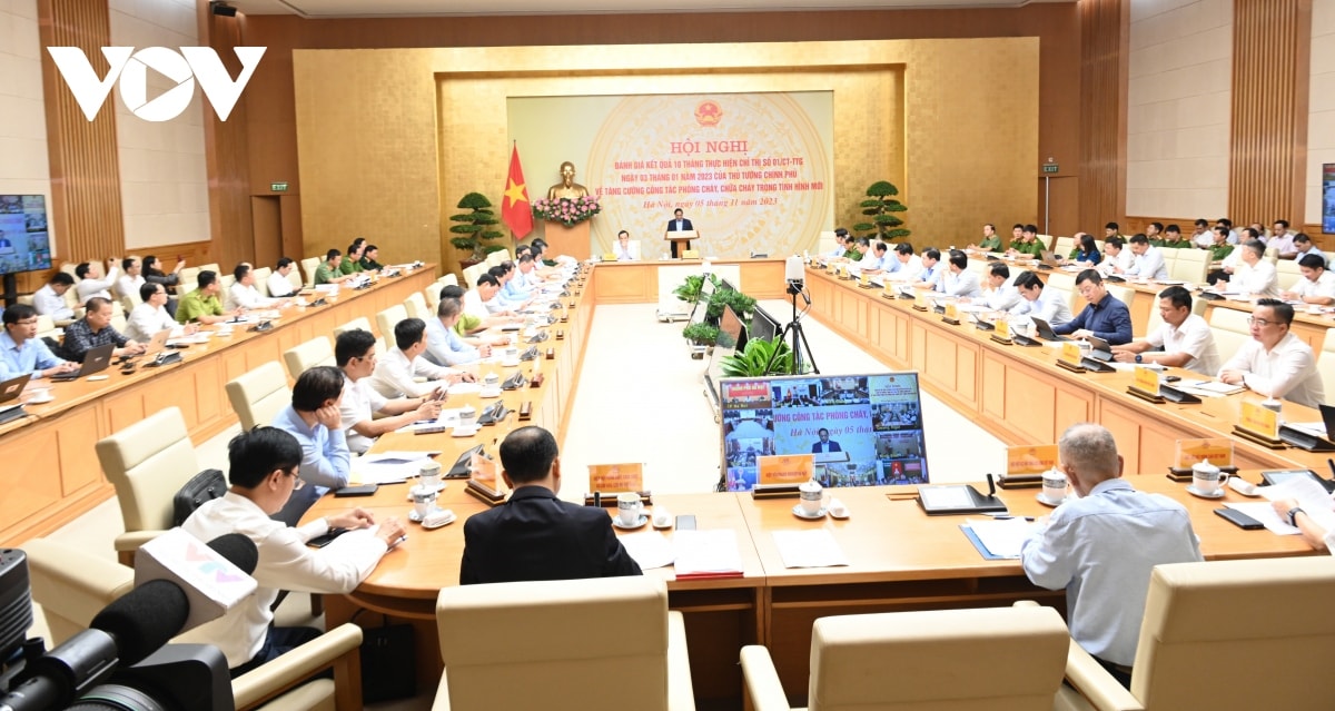thu tuong chu tri hoi nghi toan quoc ve cong tac phong chay chua chay hinh anh 1