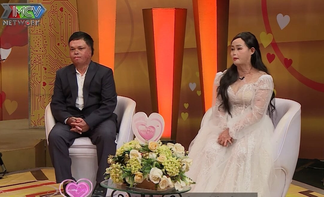 Anh Nguyễn Văn Minh và chị Lê Thị Kim Ngân trong chương trình 