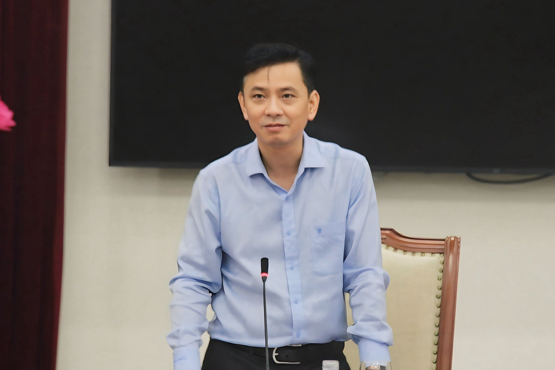 Cục trưởng Cục Bản quyền tác giả Trần Hoàng phát biểu tại buổi làm việc.