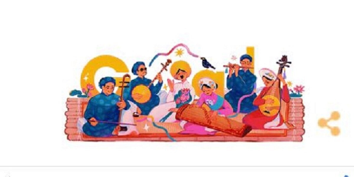 Google Doodle tôn vinh nghệ thuật đờn ca tài tử