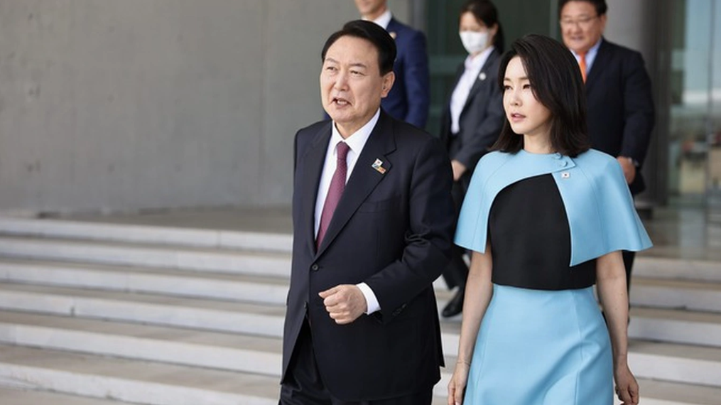 Tổng thống Hàn Quốc Yoon Suk-yeol và Đệ nhất phu nhân Kim Keon-hee. (Ảnh: Yonhap)
