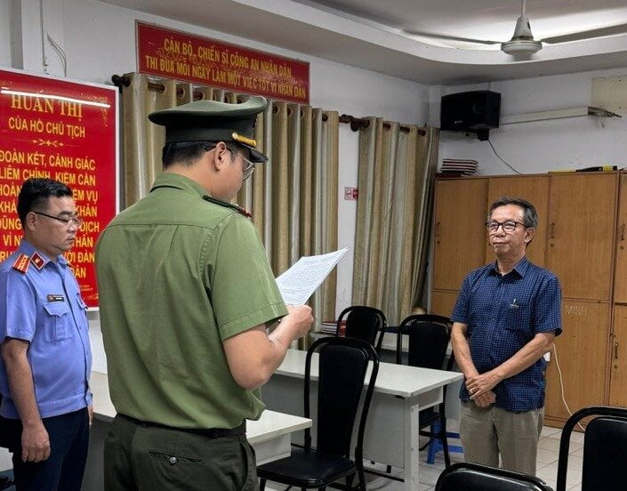 Ông Nguyễn Quang Thông tại cơ Cơ quan An ninh điều tra - Công an TP.HCM.