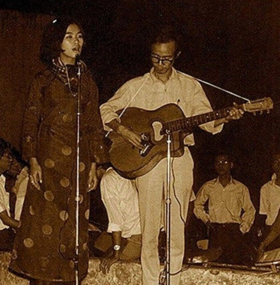 Danh ca Khánh Ly và nhạc sĩ Trịnh Công Sơn.