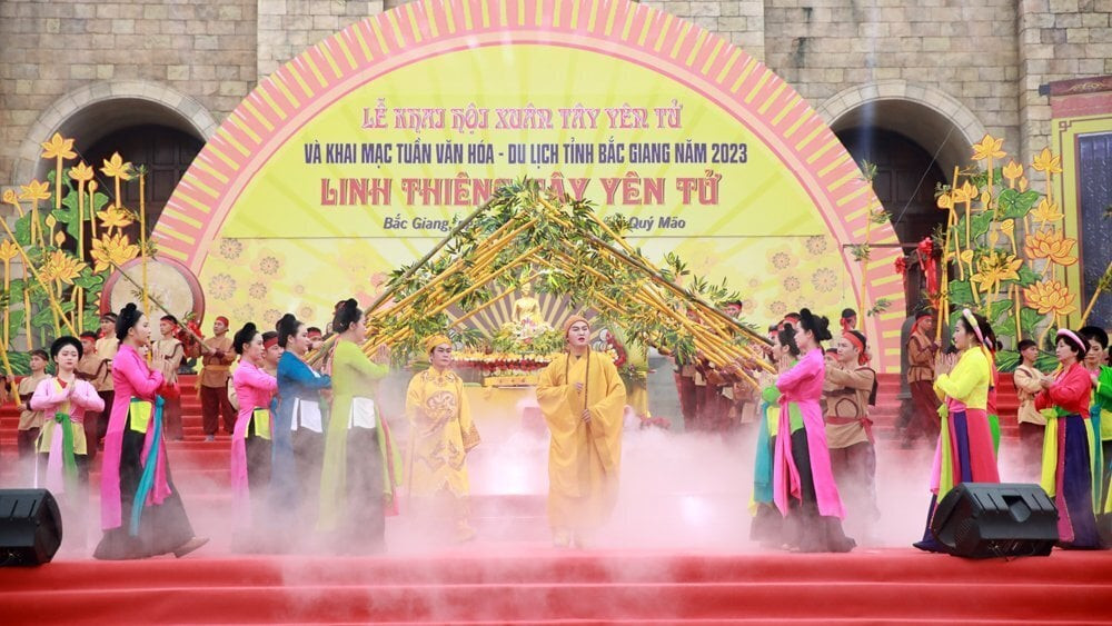 Lễ khai mạc tuần văn hóa Tây Yên Tử năm 2023.