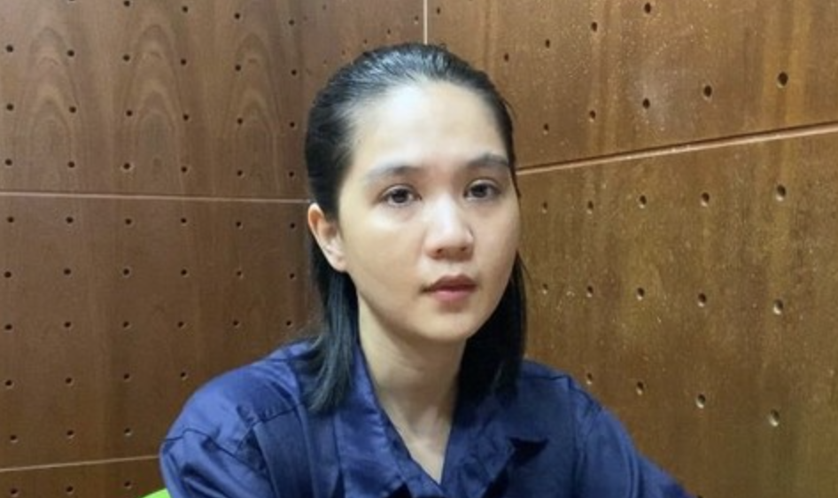 Trần Thị Ngọc Trinh tại cơ quan điều tra.