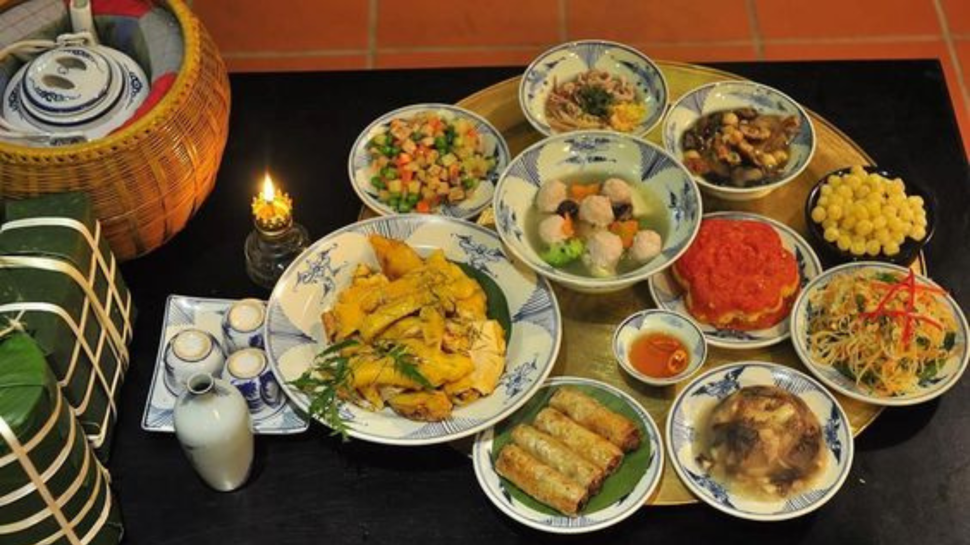 Cách chuẩn bị mâm cúng hoá vàng Tết Giáp Thìn 2024 (Ảnh minh hoạ: Pinterest)