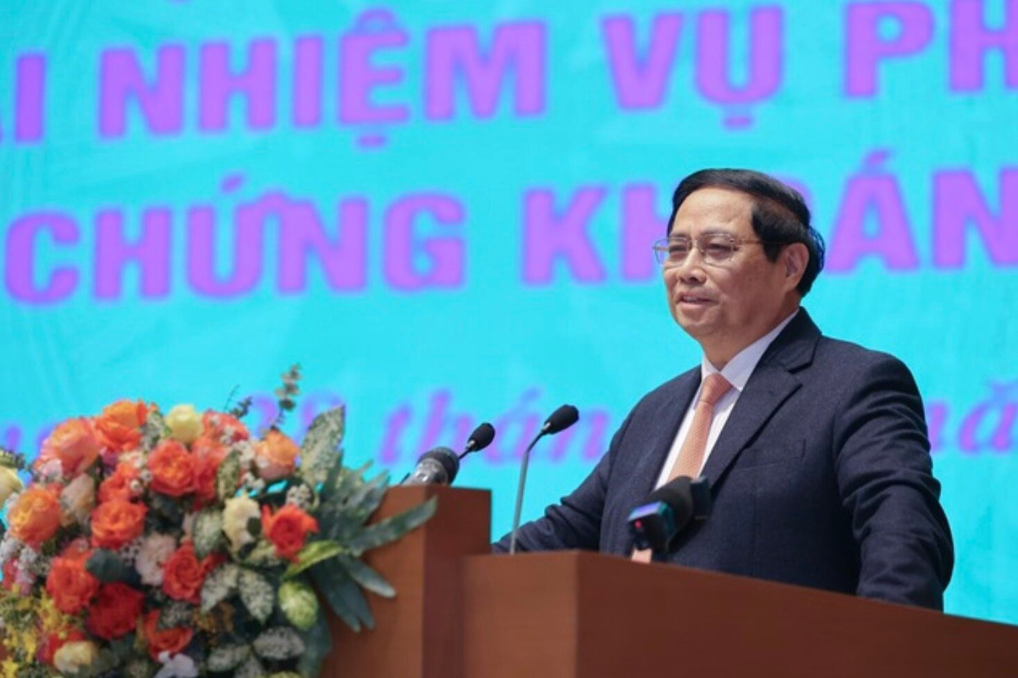 Thủ tướng Phạm Minh Chính phát biểu kết luận tại hội nghị. (Ảnh: VGP/Nhật Bắc)