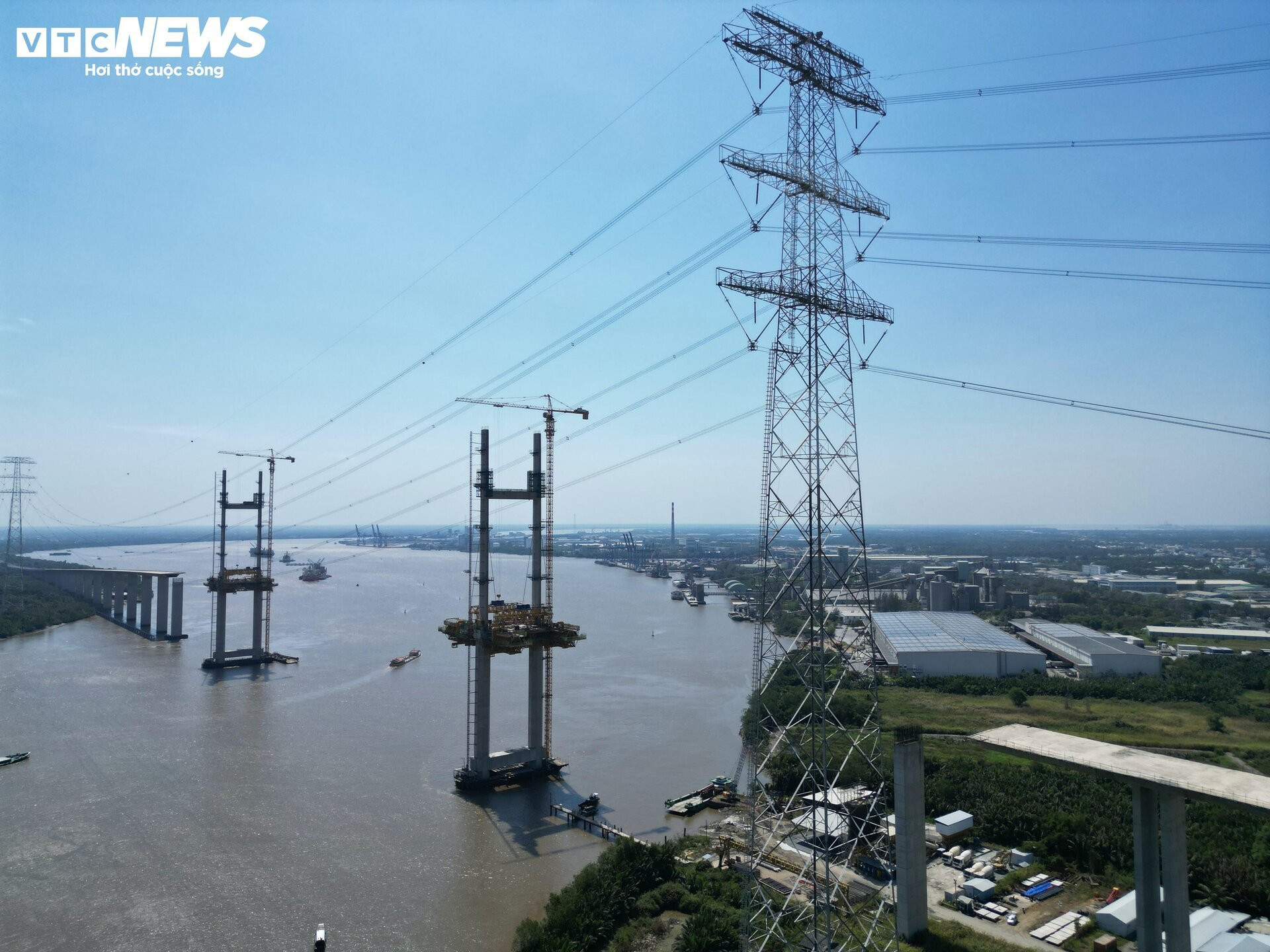 Cận cảnh dự án cầu vượt sông lớn nhất cao tốc Bến Lức - Long Thành - 1