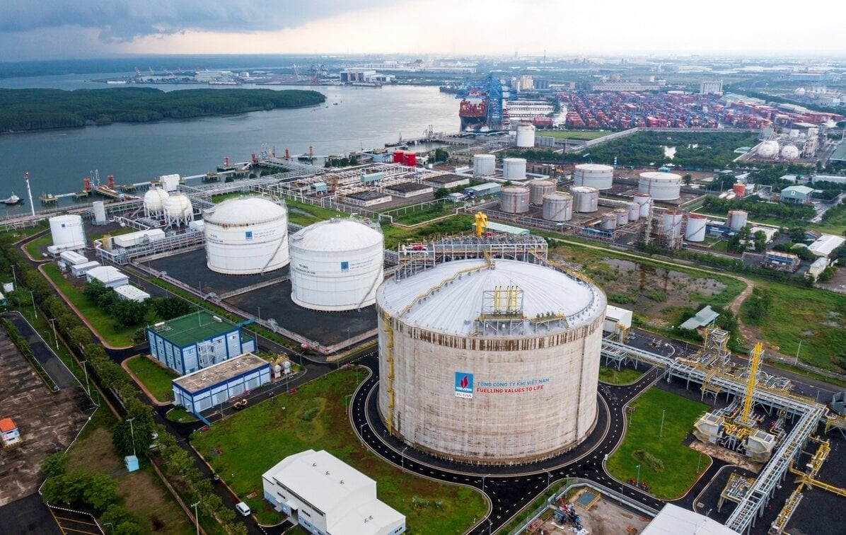 Kho LNG Thị Vải là kho chứa LNG đầu tiên và lớn nhất tại Việt Nam được PV GAS đặt tại Khu công nghiệp Cái Mép, tỉnh Bà Rịa - Vũng Tàu. (Ảnh: B.L)