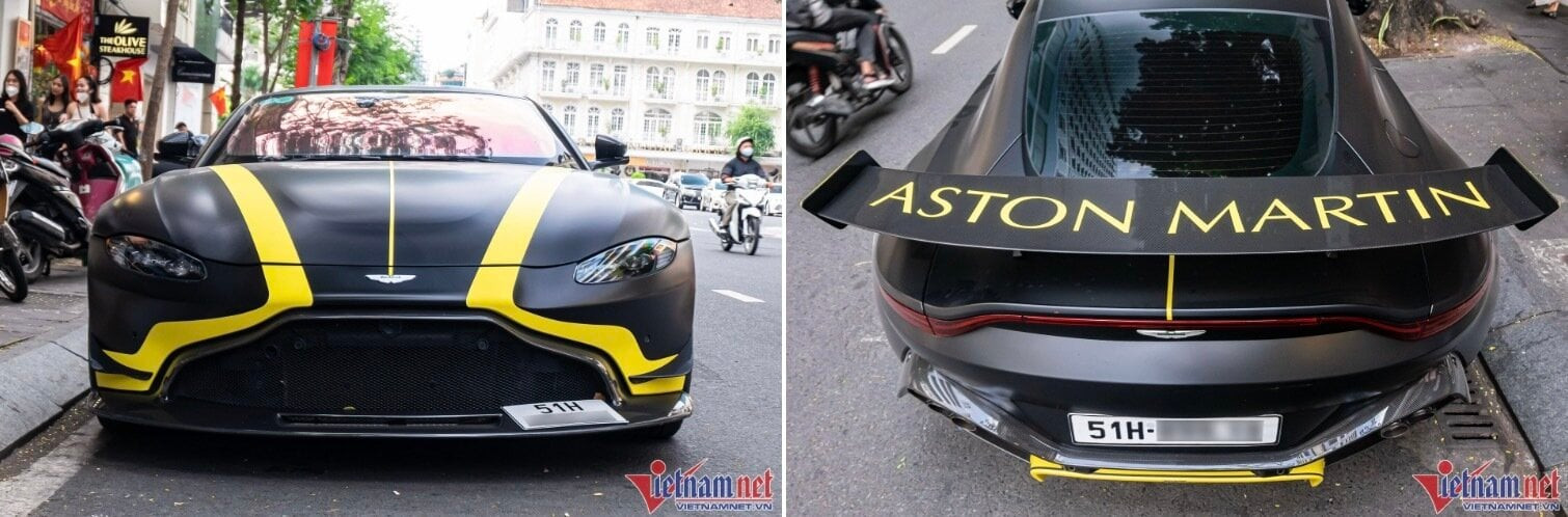 Đại lý chính hãng đã nâng cấp gói độ AMR (Aston Martin Racing) cho xe nhằm tăng tính thẩm mỹ. (Ảnh: Tiến Dũng)