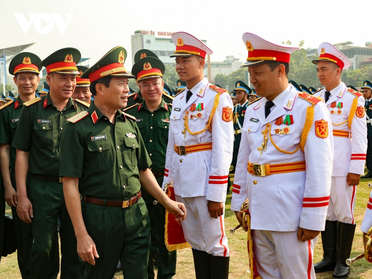 hợp luyện toàn bộ khối diễu binh, diễu hành kỷ niệm 70 năm chiến thắng Điện biên phủ hình ảnh 11 hop luyen toan bo khoi dieu binh, dieu hanh ky niem 70 nam chien thang Dien bien phu hinh anh 11