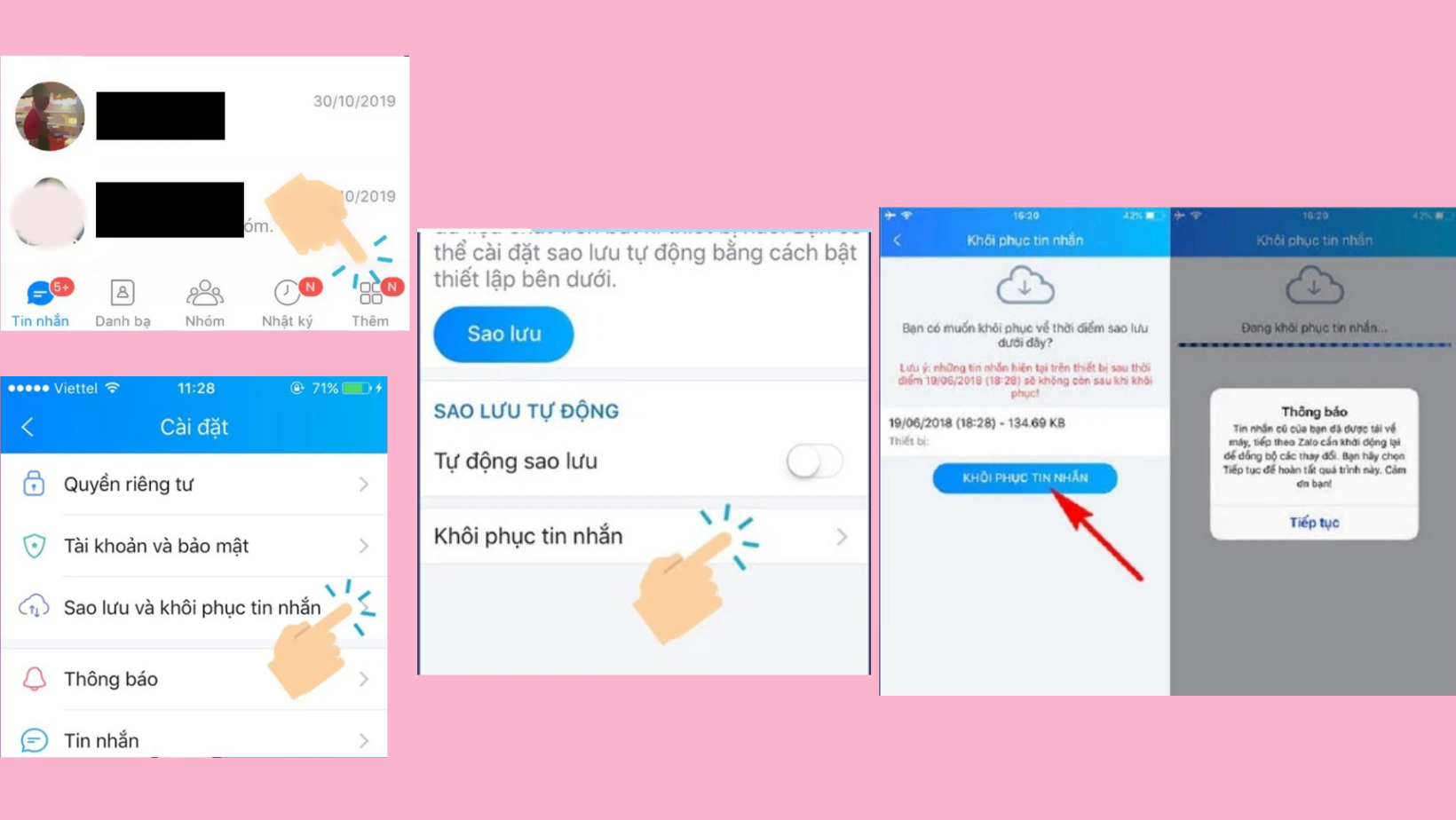 Cách khôi phục tin nhắn Zalo đã xóa - 4