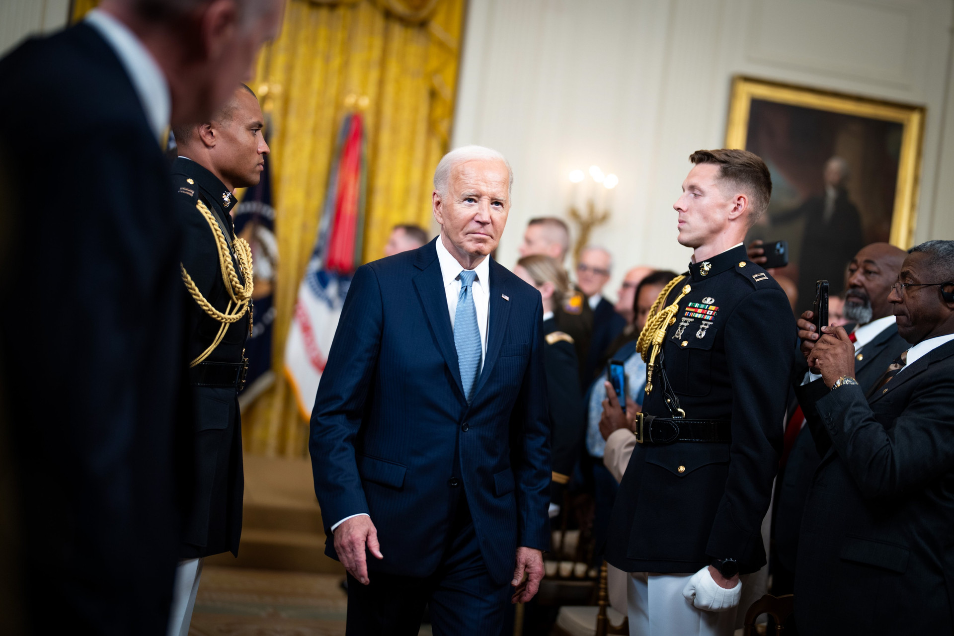 Tổng thống Mỹ Joe Biden trong một sự kiện tại Nhà Trắng vào đầu tháng 7. (Ảnh: The New York Times)