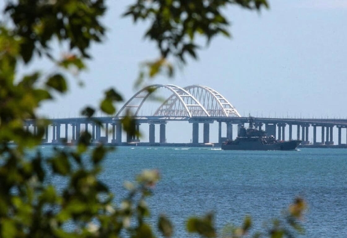 Cầu Kerch nối bán đảo Crimea với lãnh thổ Nga. (Ảnh: Getty)