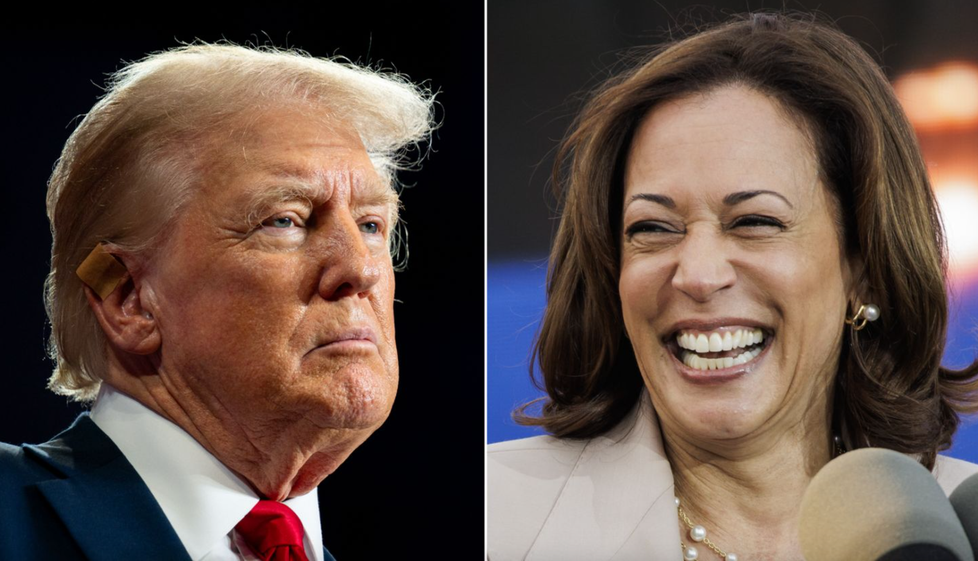 Cựu Tổng thống Trump và phó Tổng thống Harris. (Ảnh: CNN)