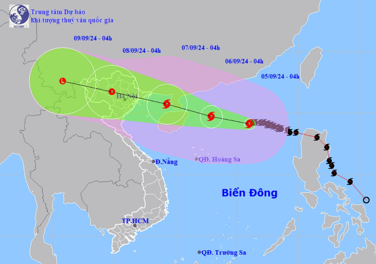 bao so 3 giat tren cap 17 huong vao vinh bac bo, 5 tinh thanh chiu tac dong manh hinh anh 1