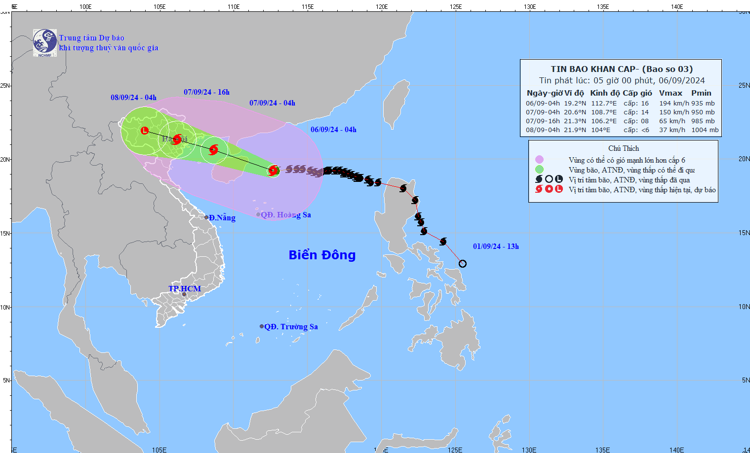 bao so 3 van giu nguyen cap do sieu bao, cach quang ninh 620 km, gio giat cap 16 hinh anh 1