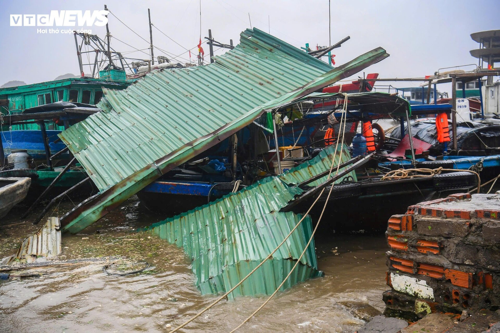 Dân Quảng Ninh kể lại phút kinh hoàng bão Yagi quét qua 'mái tôn ầm ập bay như diều' - 9