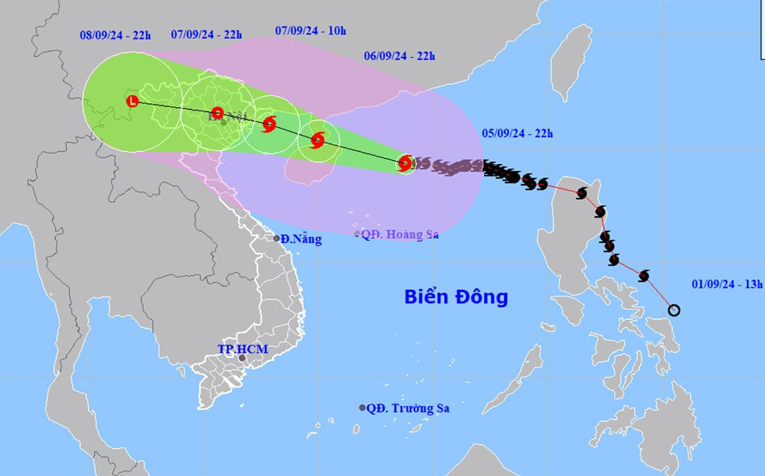 Yagi đang duy trì cấp siêu bão. (Nguồn: NCHMF)