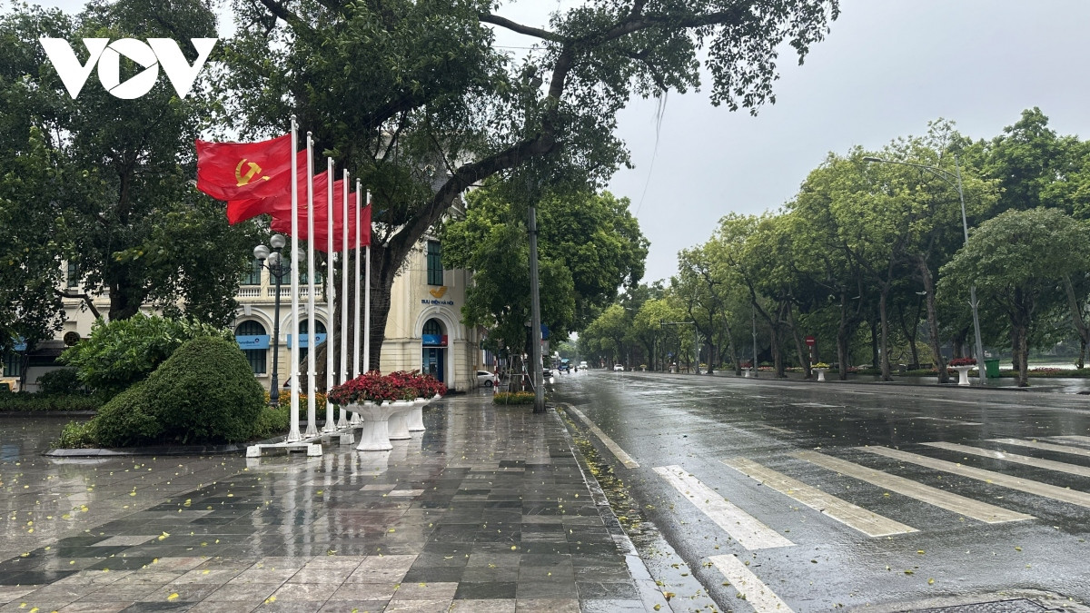 ha noi mua lon, gio giat manh quat do cay, mot so ho dan phai di doi tranh bao hinh anh 7