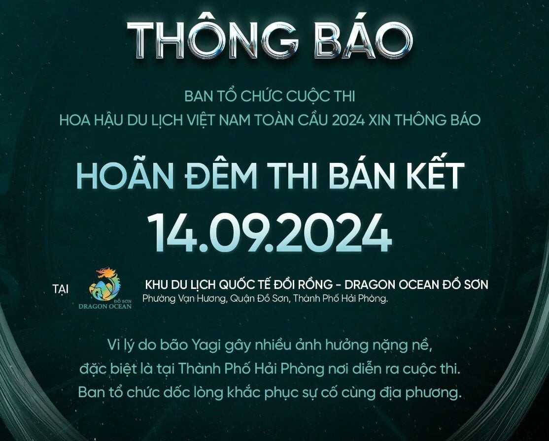 Cuộc thi tạm hoãn do ảnh hưởng của bão.