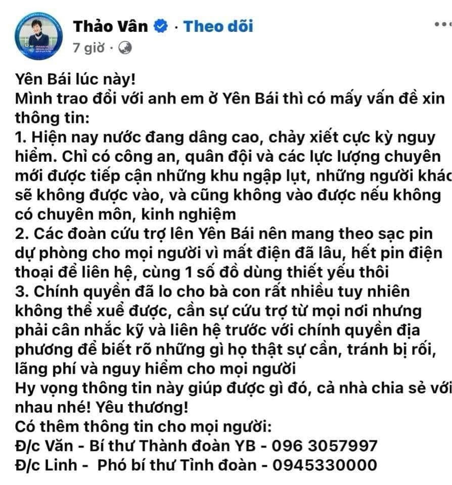 Dong day su ho tro ba con vung lu tren cac trang mang xa hoi hinh anh 4