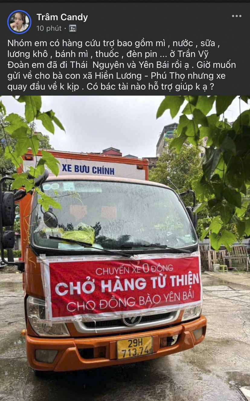 Dong day su ho tro ba con vung lu tren cac trang mang xa hoi hinh anh 2