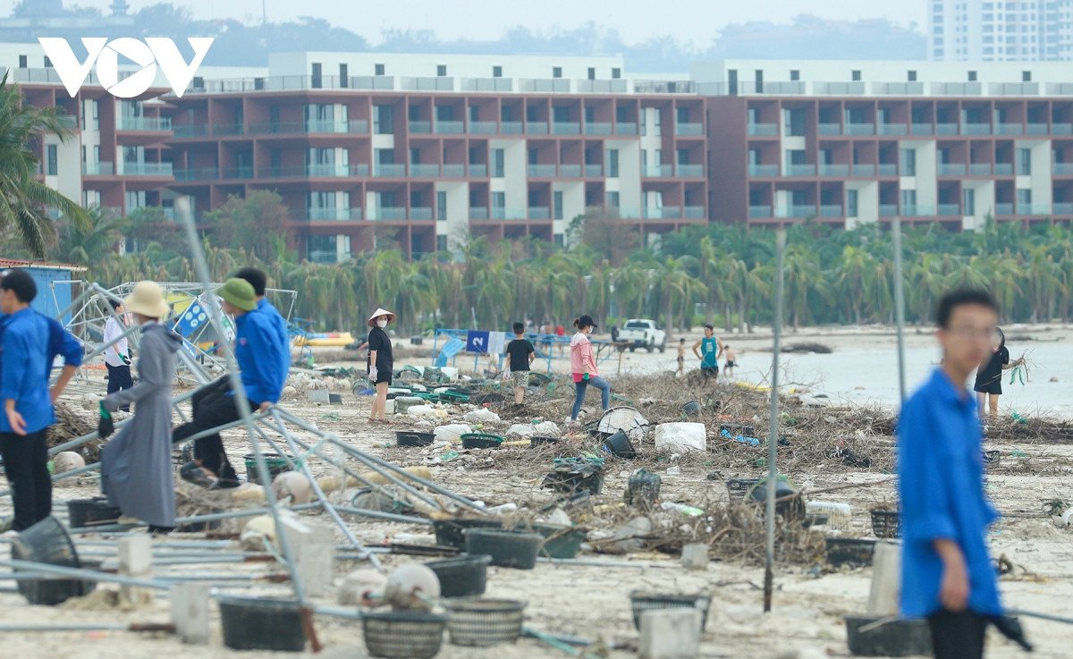 quang ninh tong ve sinh don dep bai bien va pho phuong hinh anh 2