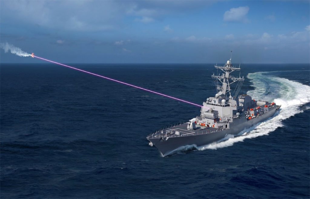 Đồ hoạ mô phỏng cuộc tấn công của hệ thống laser Helios. (Ảnh: Lockheed Martin)