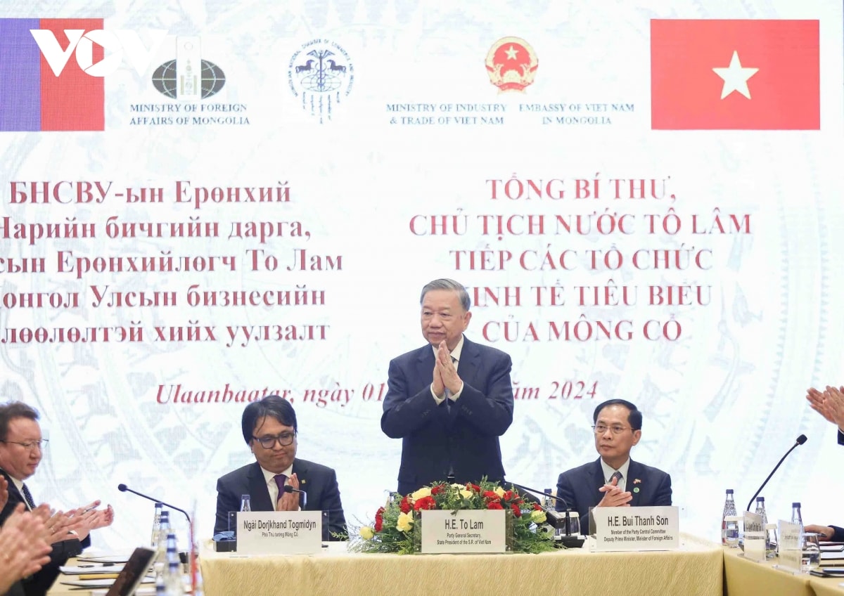 tổng bí thư, chủ tịch nước tô lâm tiếp các tổ chức kinh tế tiêu biểu của mông cổ hình ảnh 1 tong bi thu, chu tich nuoc to lam tiep cac to chuc kinh te tieu bieu cua mong co hinh anh 1