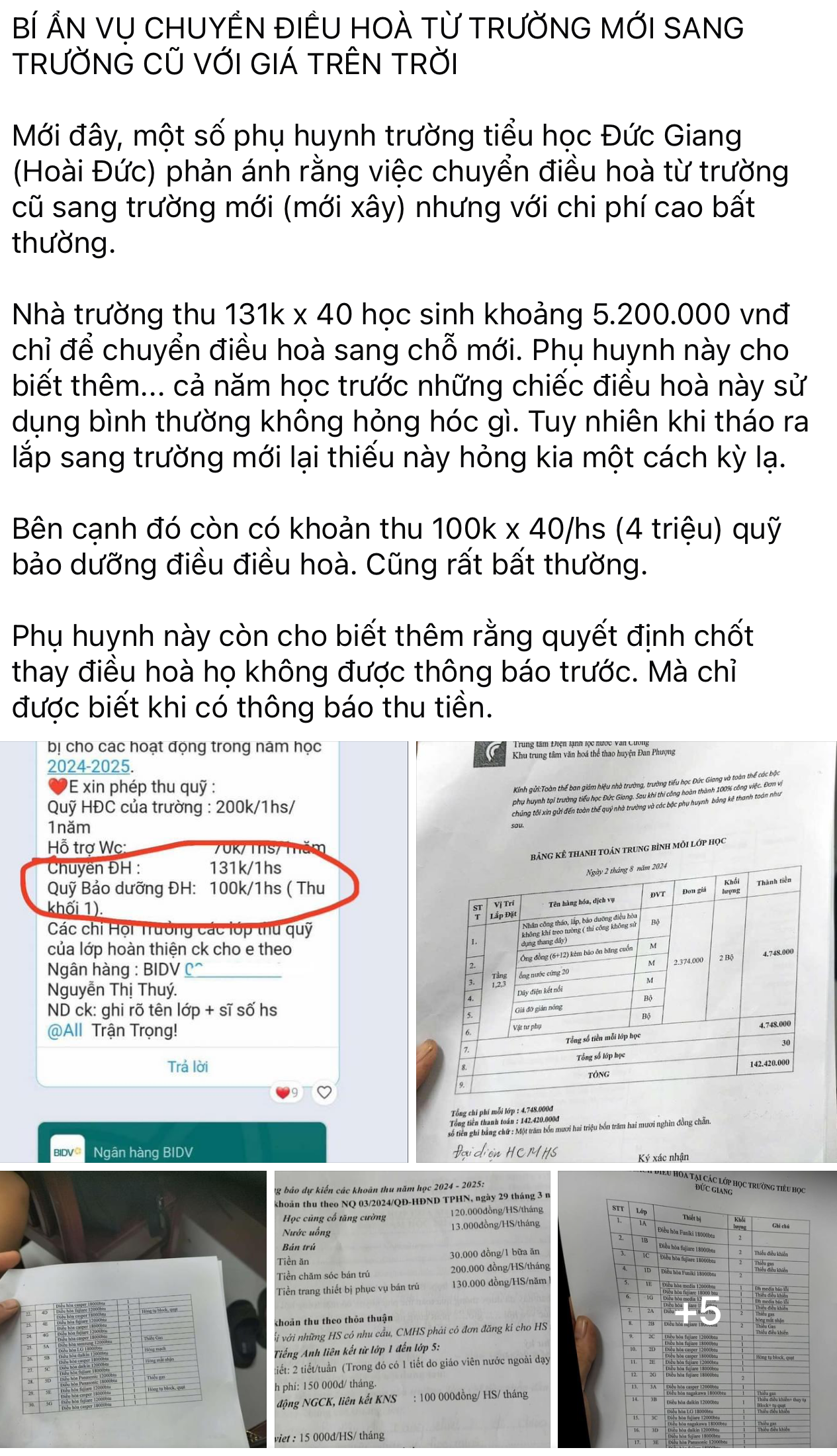 Thông tin đăng tải trên mạng xã hội gây xôn xao. (Ảnh: Chụp màn hình)