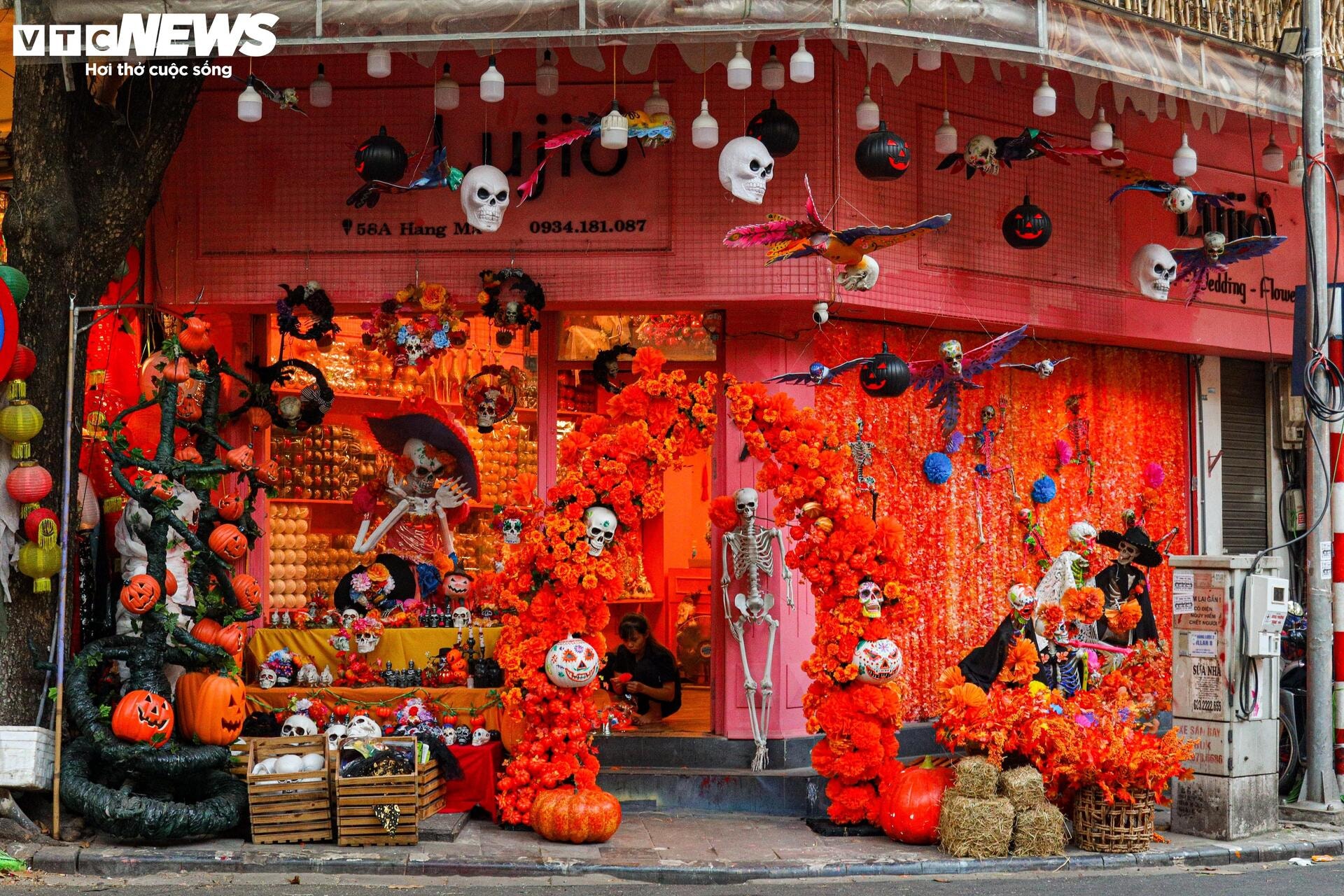 Đồ chơi Halloween ngập tràn, phố cổ Hà Nội trở nên ma mị - 6