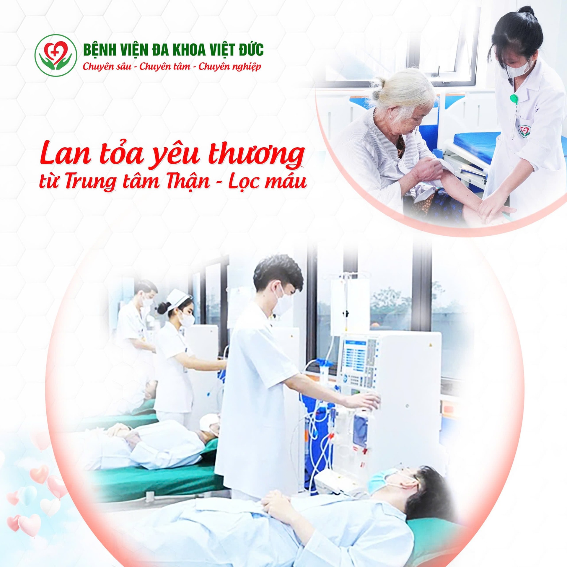 Bệnh viện Đa khoa Việt Đức (Phú Thọ): Yêu thương và tận tâm trong từng ca chạy thận nhân tạo vì sức khỏe người bệnh.