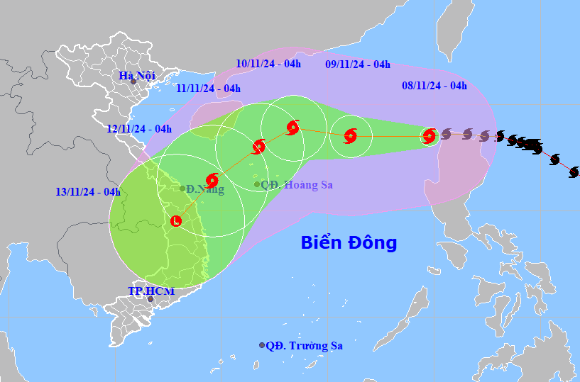 bao so 7 dang o khu vuc bac bien Dong, giat cap 17 hinh anh 1