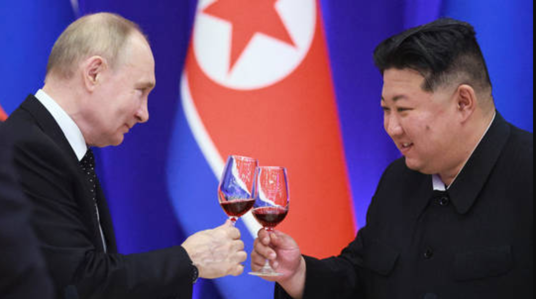 Tổng thống Nga Vladimir Putin và nhà lãnh đạo Triều Tiên Kim Jong-un. (Ảnh: Sputnik)