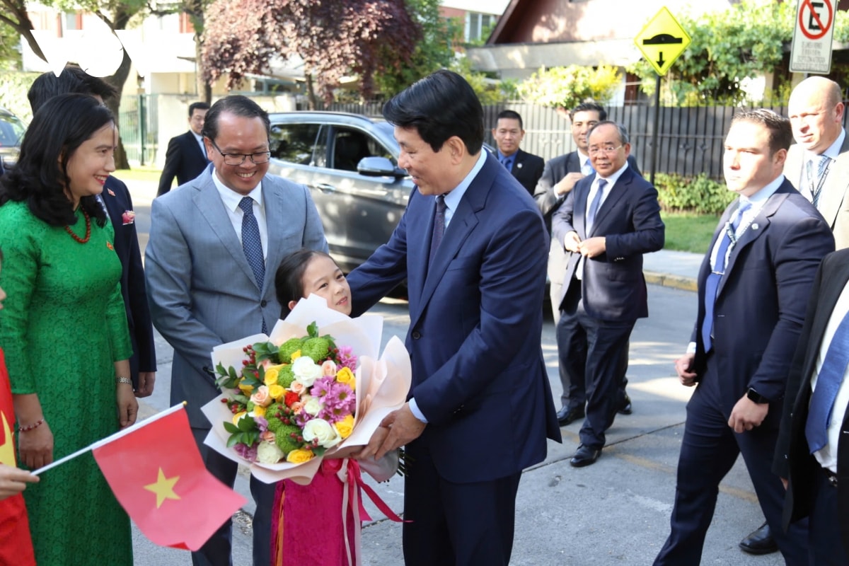 chủ tịch nước lương cường thăm Đại sứ quán và cộng đồng người việt nam tại chile hình ảnh 1 chu tich nuoc luong cuong tham Dai su quan va cong dong nguoi viet nam tai chile hinh anh 1