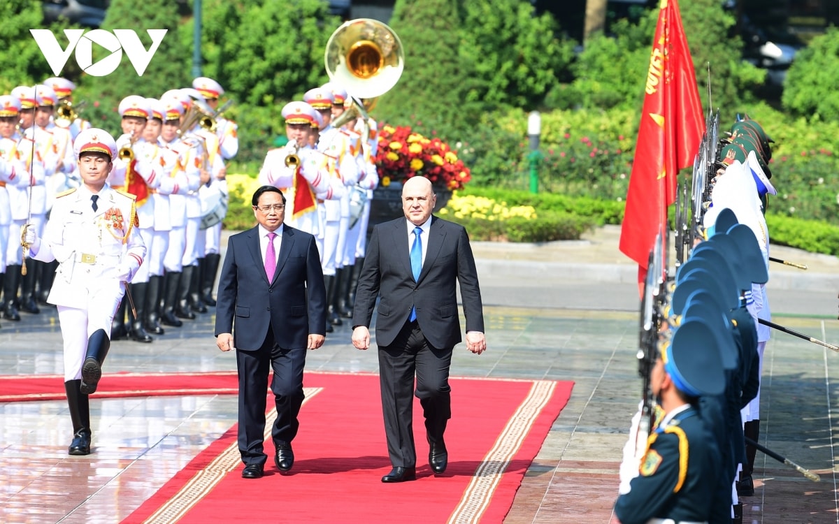 thu tuong pham minh chinh chu tri le don va hoi dam voi thu tuong nga hinh anh 2