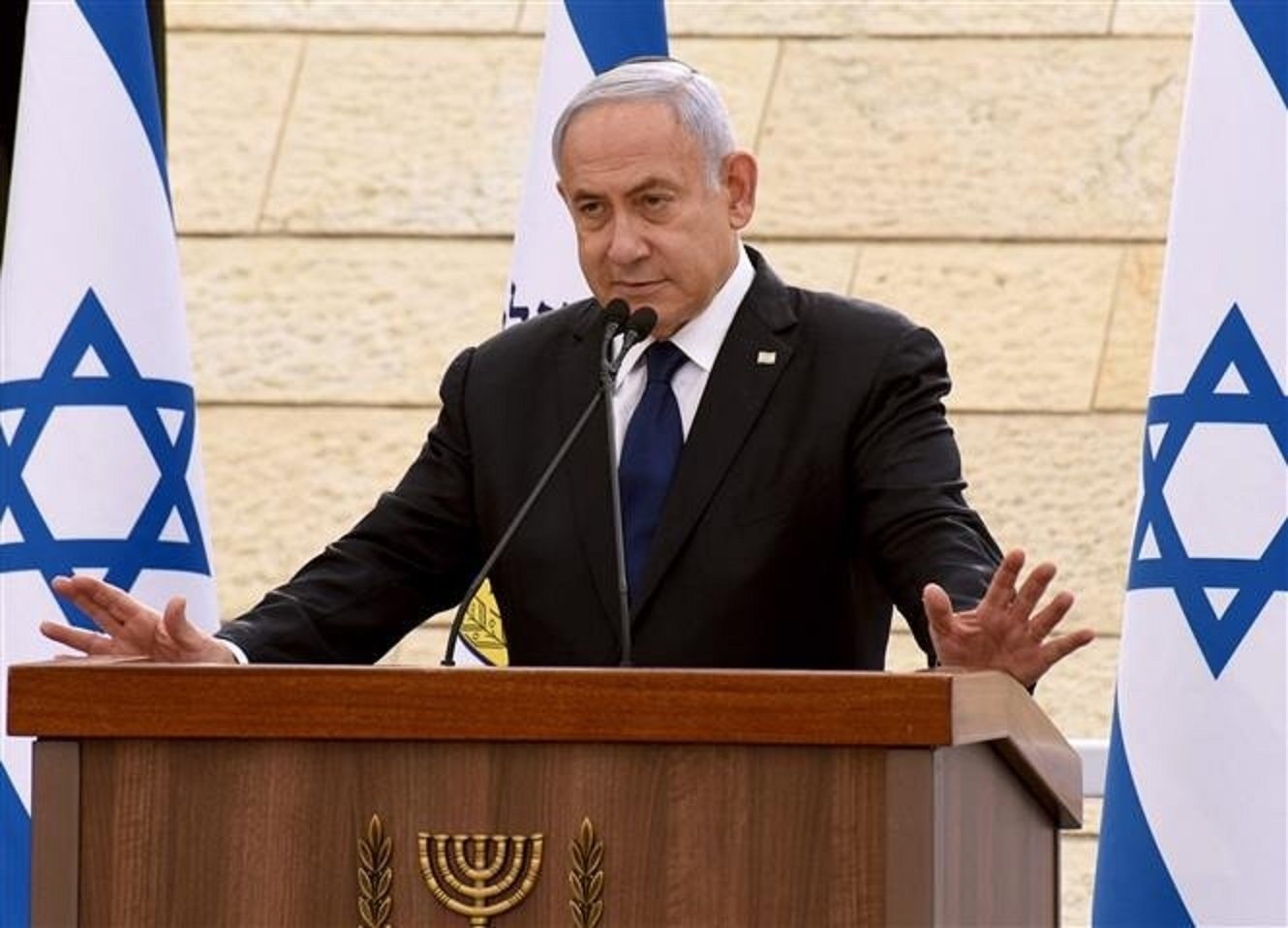 Thủ tướng Israel Benjamin Netanyahu phát biểu tại Jerusalem. (Ảnh: AFP/TTXVN)