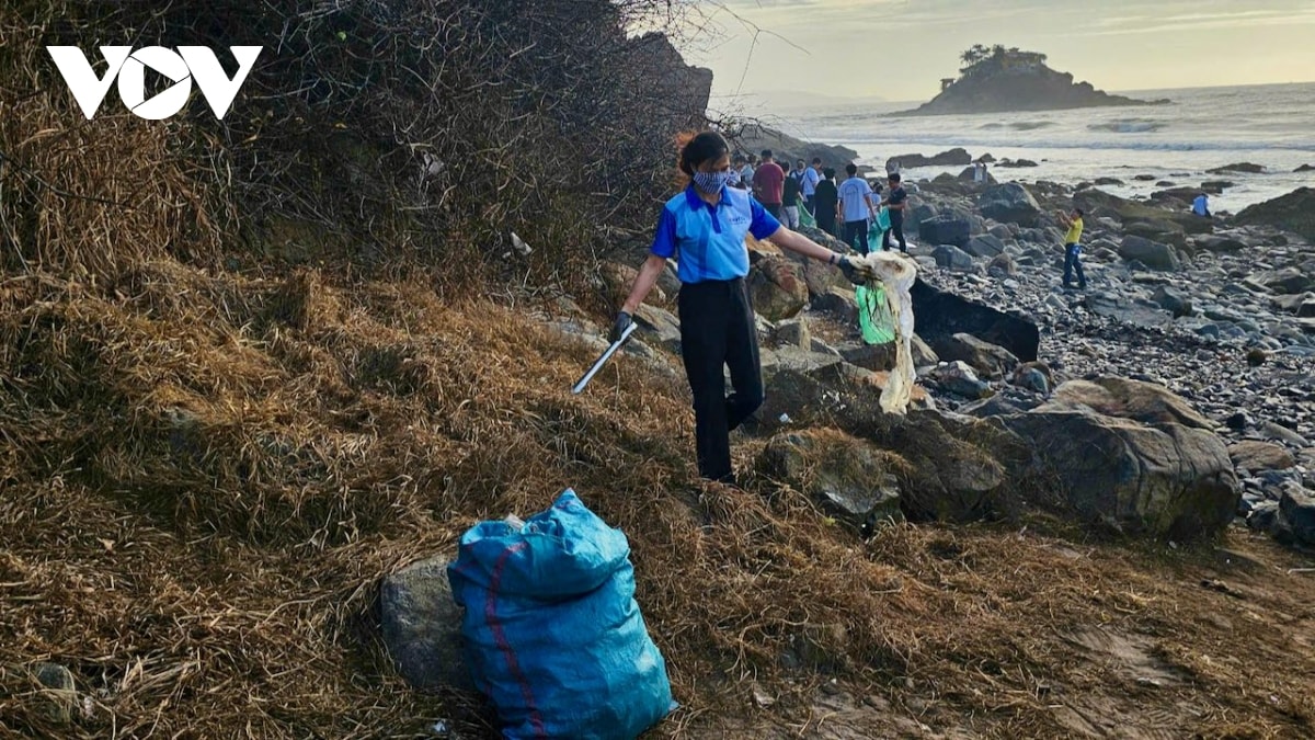 hon 80 tinh nguyen vien tham gia lam sach mui nghinh phong, vung tau hinh anh 6