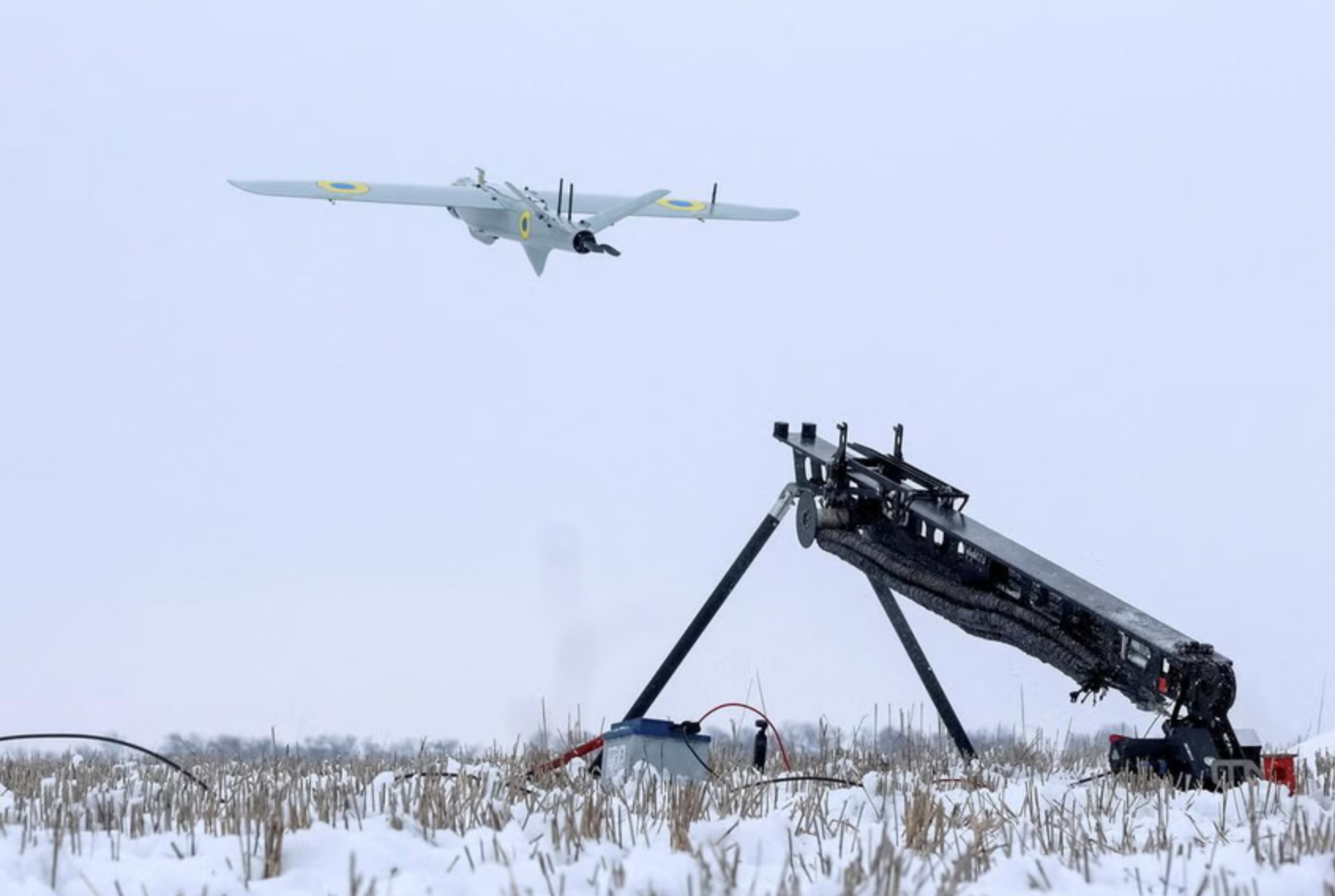 Vũ khí trinh sát dẫn đường chính xác (UAV) RAM ІІ do Ukraine sản xuất. (Ảnh: Reuters)