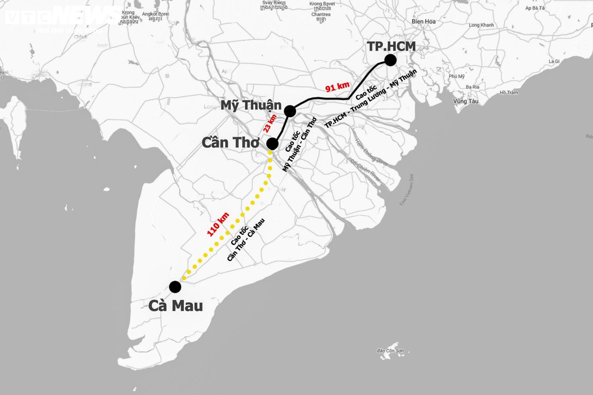 Toàn cảnh cao tốc Cần Thơ - Cà Mau sau hai năm thi công  - 1