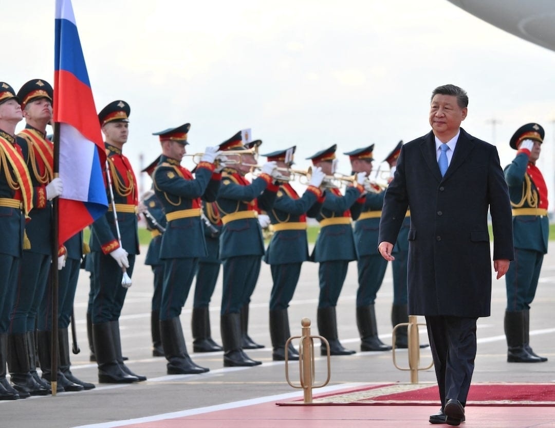 Ông Tập Cận Bình đến Nga. (Ảnh: Reuters)