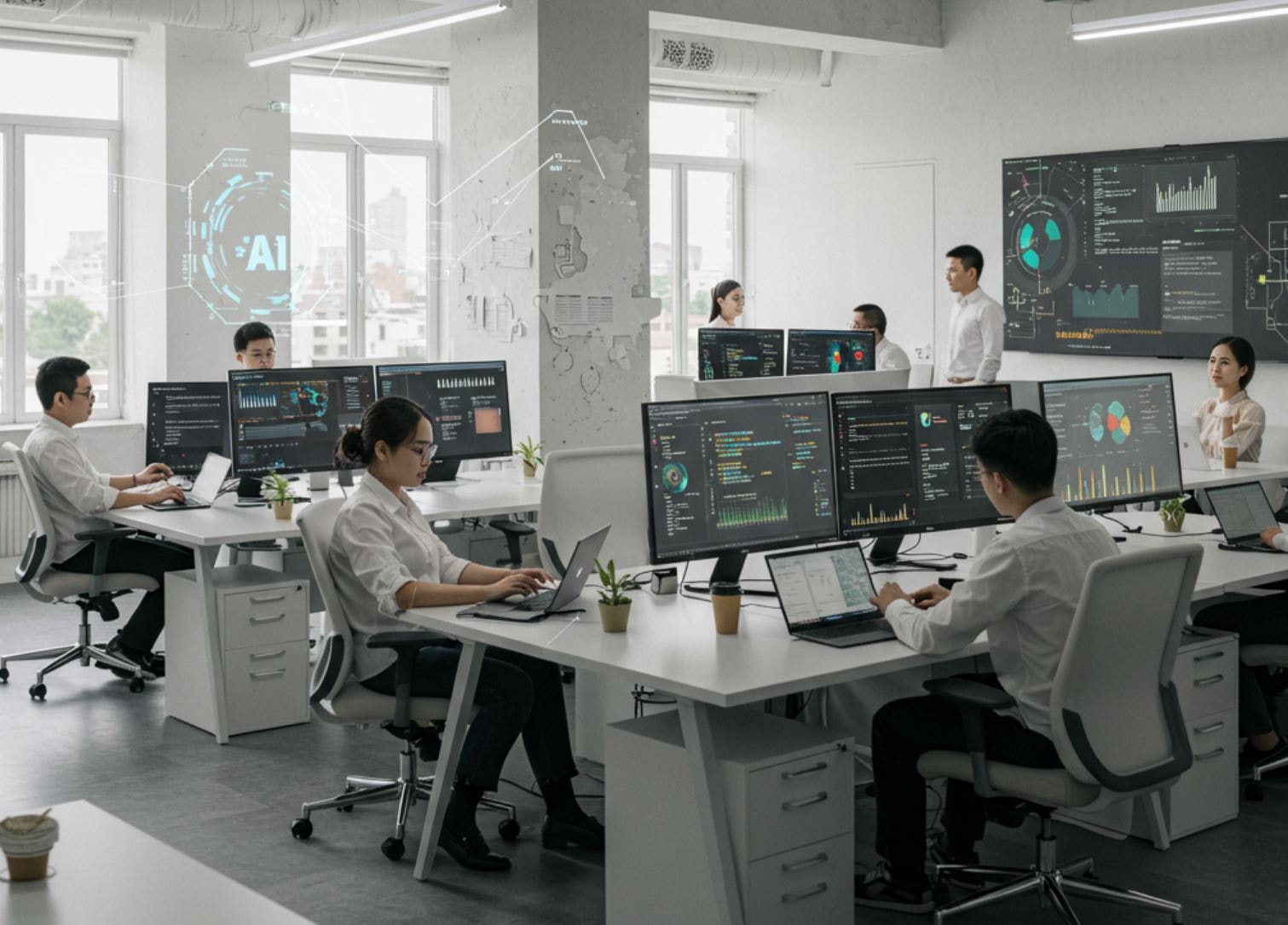 AI được xác định là công cụ đột phá nâng cao năng suất và năng lực cạnh tranh quốc gia. (Ảnh: AI)