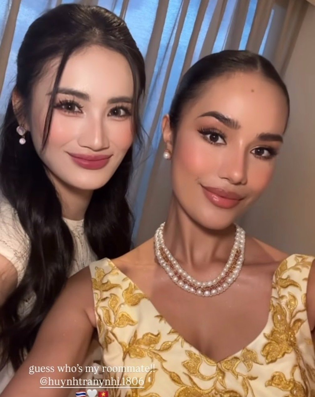 Bạn cùng phòng của Hoa hậu Ý Nhi tại Miss World là đại diện Thái Lan Opal Suchata Chuangsri - một trong những thí sinh được truyền thông quốc tế chú ý.