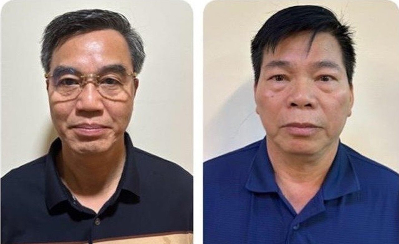 Bị can Nguyễn Văn Thạo và Đàm Văn Cường.