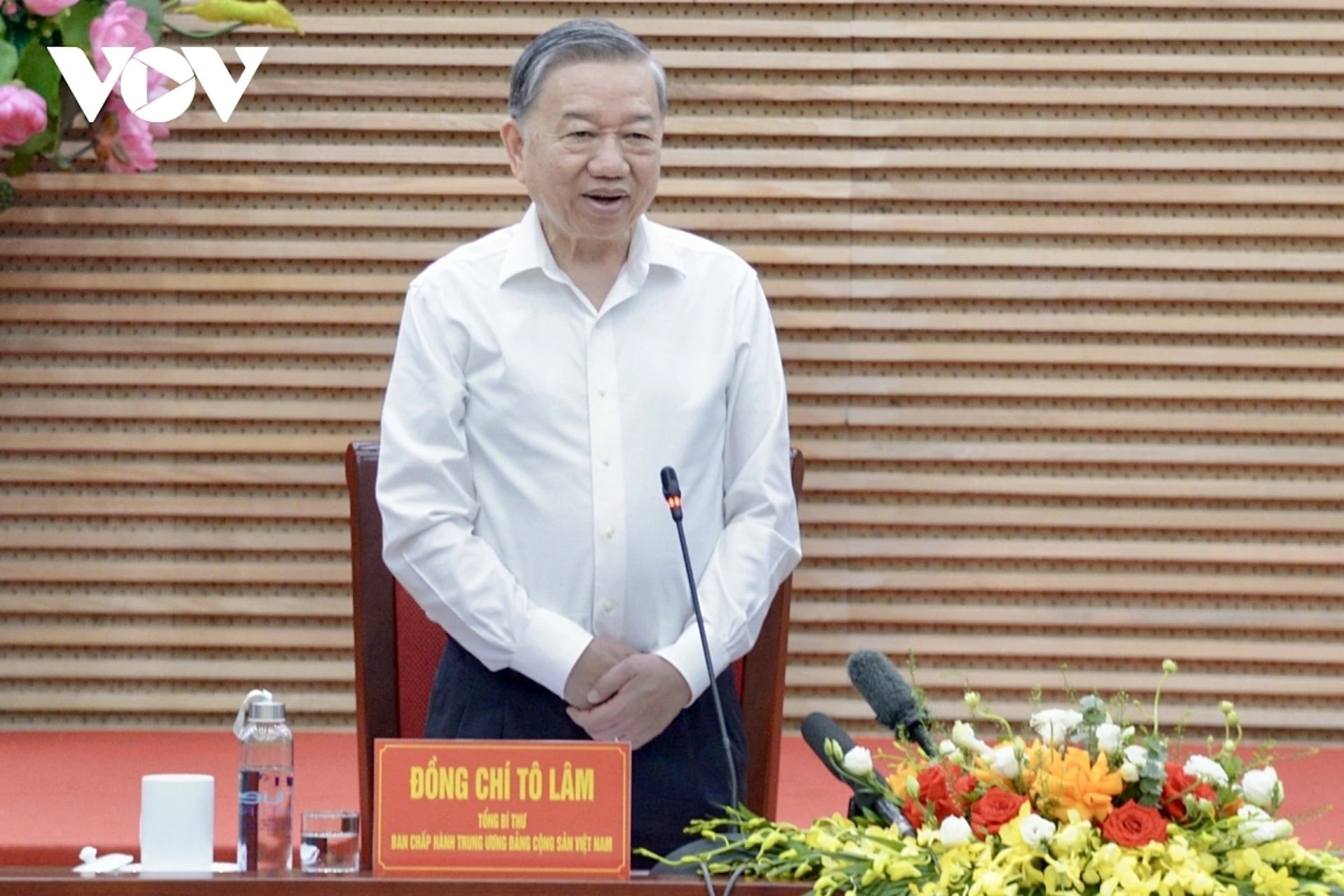 Tổng Bí thư Tô Lâm phát biểu tại buổi làm việc.