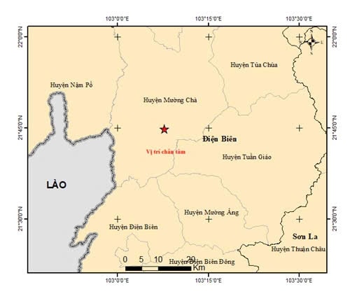Dong dat manh 5.0 do richter, tam chan tai muong cha Dien bien hinh anh 1