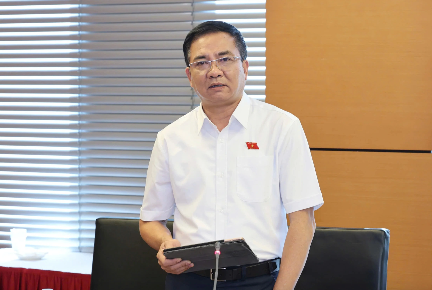 Đại biểu Nguyễn Minh Đức phát biểu chiều nay.